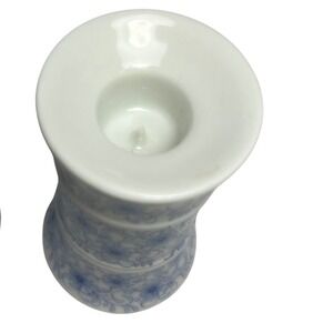 Rosenthal Germany Porcelain Blue‎ Floral Taper Candle Holders 4.75" Vintage